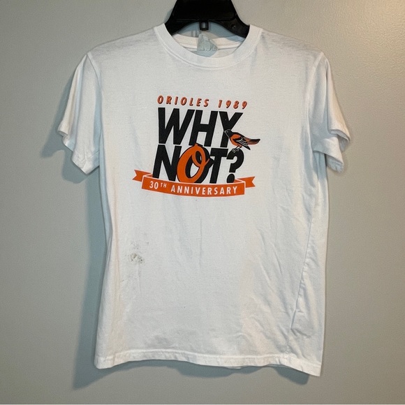 Vintage Baltimore Orioles WHY NOT? 30th Anniversary Tee Shirt M - Picture 1 of 4